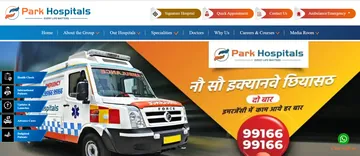 Park Group of Hospitals website – client of Innovative Digital Lab
