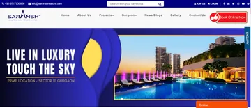 Saransh Realtors India Pvt. Ltd. website – client of Innovative Digital Lab