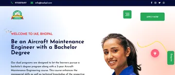 Institute of Aeronautics & Engineering website – client of Innovative Digital Lab