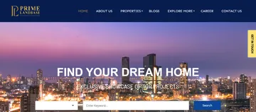 Prime Landbase Pvt. Ltd. website – client of Innovative Digital Lab