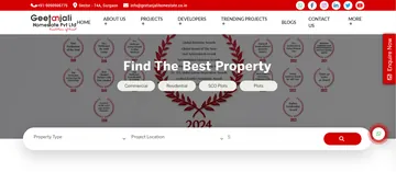 Geetanjali Homestate website – client of Innovative Digital Lab