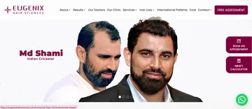 Eugenix Hair Sciences website – client of Innovative Digital Lab
