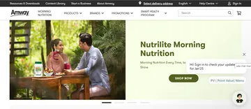 Amway India website – client of Innovative Digital Lab