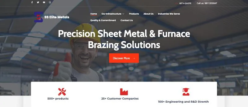 SS Elite Metals website – client of Innovative Digital Lab
